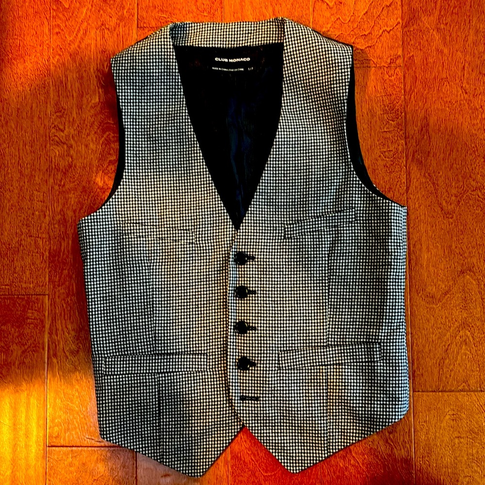 Men’s Club Monaco houndstooth vest